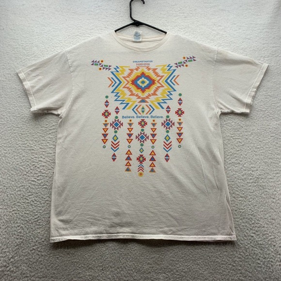 VTG Delta Graphic T-Shirt Unisex Large Native American Dreamstarter Aztec Retro - Picture 1 of 12